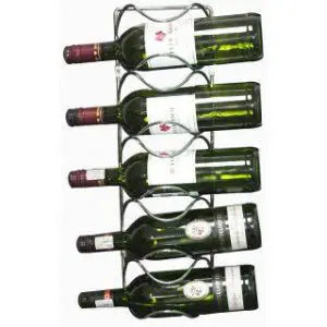 5 Wine Bottle Holder Chrome Plated
