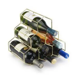 6 Wine Bottle Holder Brushed Gold
