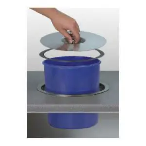 Counter Top Bin Lid With Bin Stainless Steel
