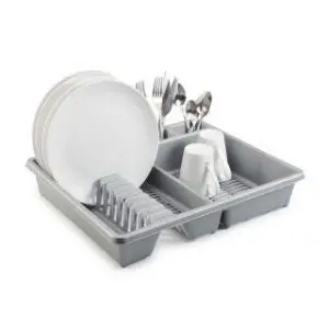 Dish Rack Grey Plastic