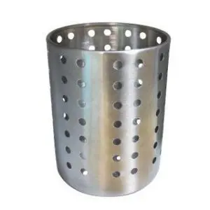 Perforated Cutlery Holder Stainless Steel