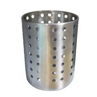 Perforated Cutlery Holder Stainless Steel