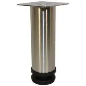Round Leg Adjustable H155mm x 50mm Stainless Steel