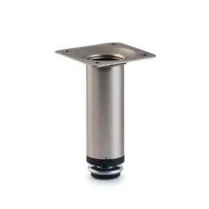 Round Tube Leg Adjustable H100mm x 30mm Satin Chrome