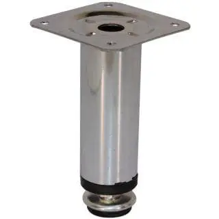 Round Tube Leg Adjustable H150mm x 30mm Satin Chrome