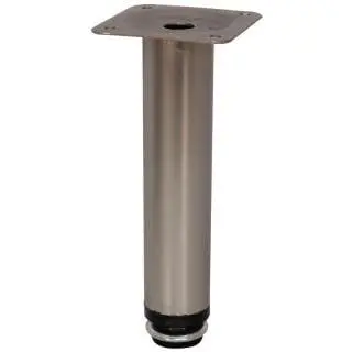 Round Tube Leg Adjustable H200mm x 30mm Satin Chrome